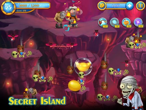 Screenshots of the Miner island for Android tablet, phone.