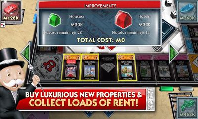 Screenshots of the MONOPOLY Millionaire for Android tablet, phone.