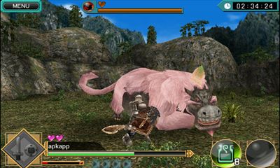 Screenshots of the Monster Hunter Dynamic Hunting for Android tablet, phone.