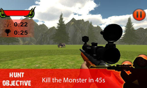 Screenshots of the Monster: Sniper hunt 3D for Android tablet, phone.