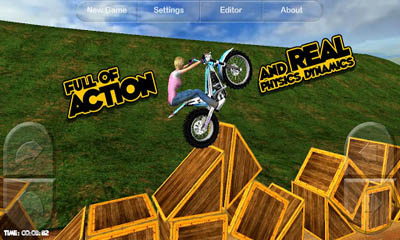 Screenshots of the Motorbike for Android tablet, phone.