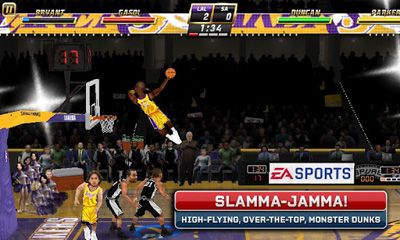 Screenshots of the NBA JAM for Android tablet, phone.