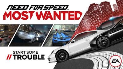 Screenshots of the Need for Speed: Most Wanted for Android tablet, phone.