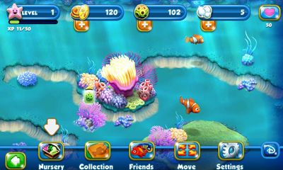 Screenshots of the Nemo's Reef for Android tablet, phone.