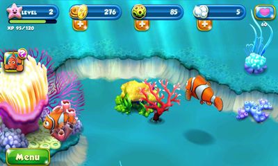 Screenshots of the Nemo's Reef for Android tablet, phone.