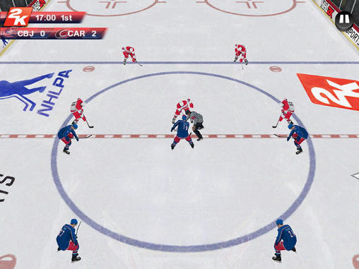 Screenshots of the NHL 2K for Android tablet, phone.