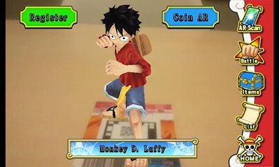 Screenshots of the One Piece ARCarddass Formation for Android tablet, phone.
