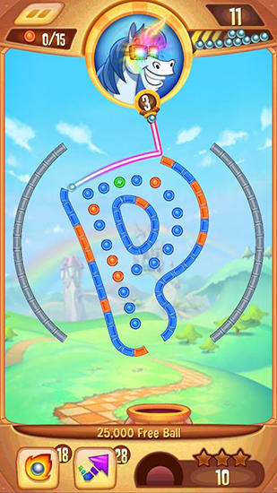 Screenshots of the Peggle blast for Android tablet, phone.