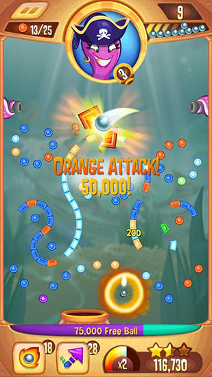 Screenshots of the Peggle blast for Android tablet, phone.