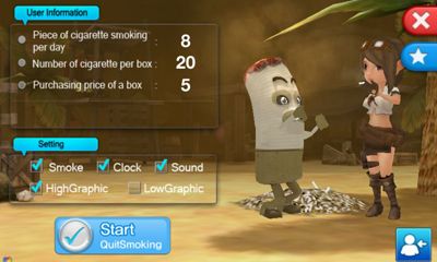 Screenshots of the Quit Smoking 3D(Stop Smoking) for Android tablet, phone.