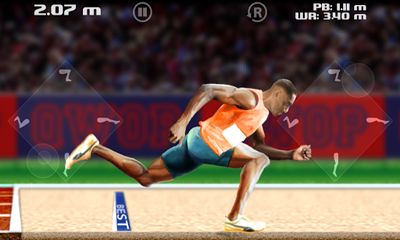 Screenshots of the QWOP for Android tablet, phone.