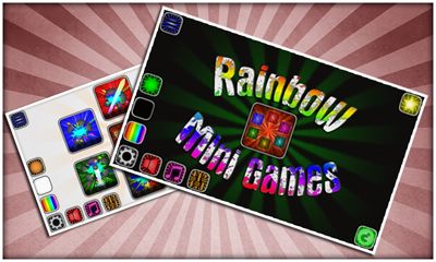 Screenshots of the Rainbow mini games for Android tablet, phone.