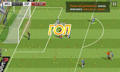 Screenshots of the Real Football 2014 for Android tablet, phone.