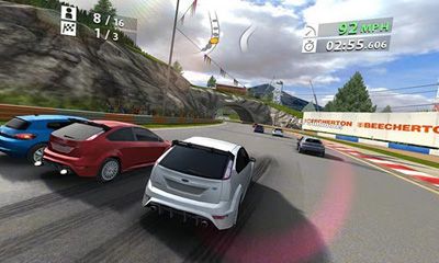 Screenshots of the Real Racing 2 for Android tablet, phone.
