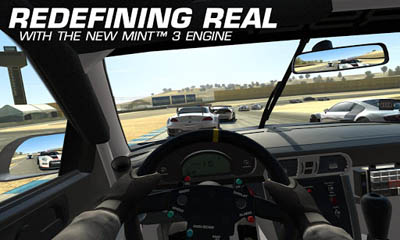 Screenshots of the Real Racing 3 for Android tablet, phone.