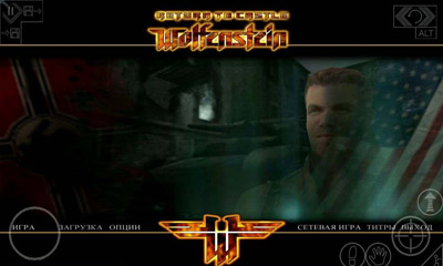 Screenshots of the Return to Castle Wolfenstein for Android tablet, phone.