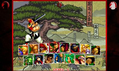 Screenshots of the Samurai Shodown II for Android tablet, phone.