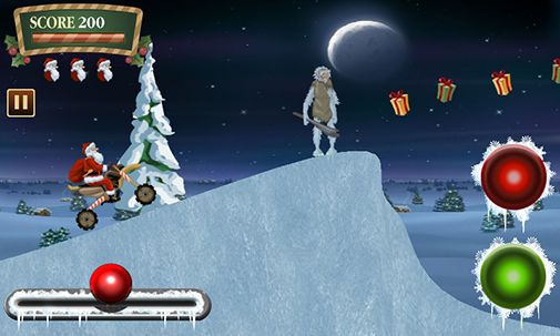 Screenshots of the Santa rider for Android tablet, phone.