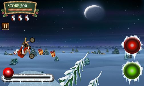 Screenshots of the Santa rider for Android tablet, phone.