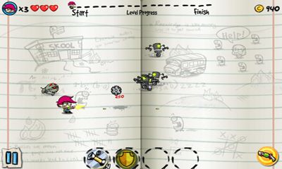 Screenshots of the Scribble hero for Android tablet, phone.