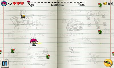 Screenshots of the Scribble hero for Android tablet, phone.