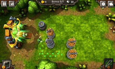 Screenshots of the Siegecraft TD for Android tablet, phone.