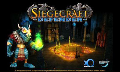 Screenshots of the Siegecraft TD for Android tablet, phone.