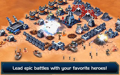 Screenshots of the Star wars: Commander for Android tablet, phone.