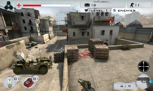 Screenshots of the Strike shooting: SWAT force for Android tablet, phone.