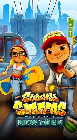 Screenshots of the Subway surfers: World tour New York for Android tablet, phone.