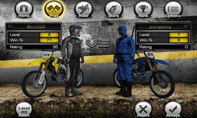 Screenshots of the SupercrossPro for Android tablet, phone.