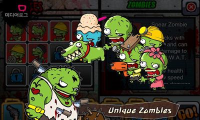 Screenshots of the SWAT and Zombies for Android tablet, phone.