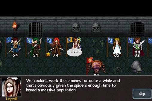 Screenshots of the Tactics maiden for Android tablet, phone.