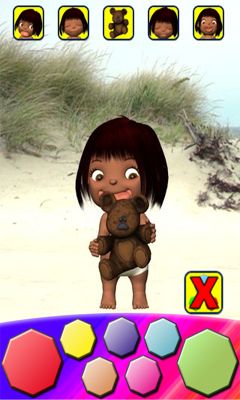 Screenshots of the Talking Emily Baby for Android tablet, phone.