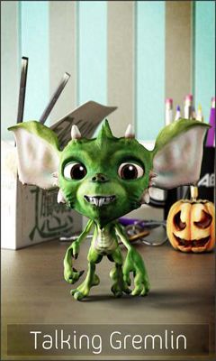 Screenshots of the Talking Gremlin for Android tablet, phone.