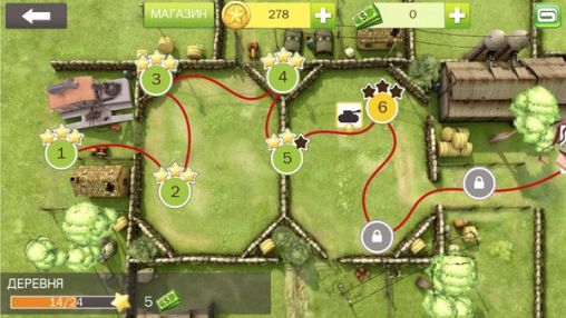 Screenshots of the Tank battles for Android tablet, phone.