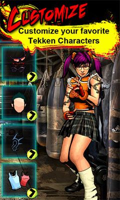 Screenshots of the Tekken arena for Android tablet, phone.