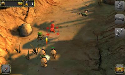 Screenshots of the Tiny Troopers for Android tablet, phone.