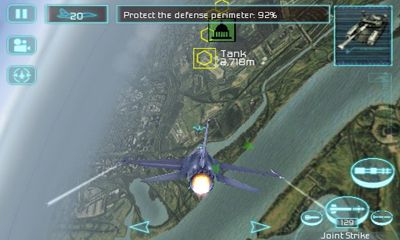 Screenshots of the Tom Clancy's H.A.W.X for Android tablet, phone.