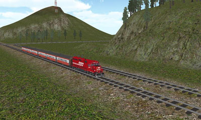 Screenshots of the Train Sim for Android tablet, phone.