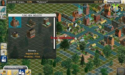 Screenshots of the Transport Tycoon for Android tablet, phone.