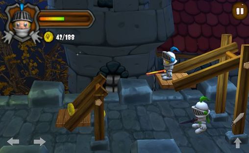 Screenshots of the U-Knight adventures for Android tablet, phone.