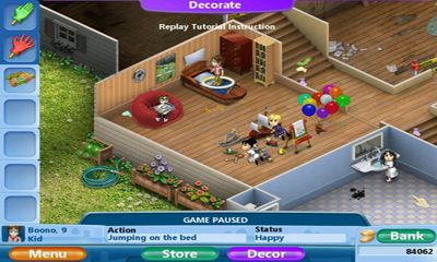 Screenshots of the Virtual Families 2 for Android tablet, phone.