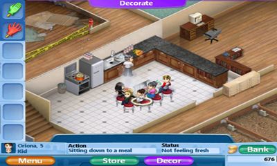 Screenshots of the Virtual Families 2 for Android tablet, phone.