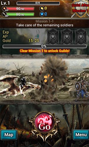 Screenshots of the War of legions for Android tablet, phone.