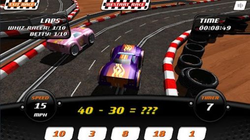 Screenshots of the Whiz racer for Android tablet, phone.