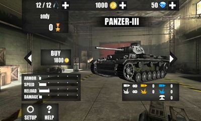 Screenshots of the World Of Tank War for Android tablet, phone.