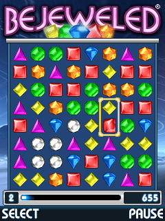 Mobile game Bejeweled - screenshots. Gameplay Bejeweled