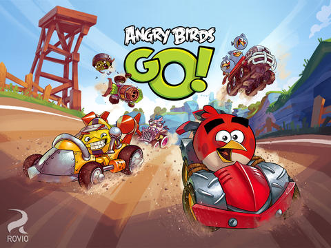 Screenshots of the Angry Birds Go! game for iPhone, iPad or iPod.