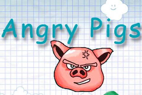 Screenshots of the Angry pigs game for iPhone, iPad or iPod.